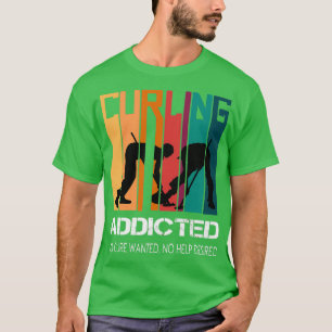 Curseurs van de Sporten Curler Broom Rock Stone Cu T-shirt