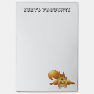 Cursief eekhoorntje Post it Note Pad