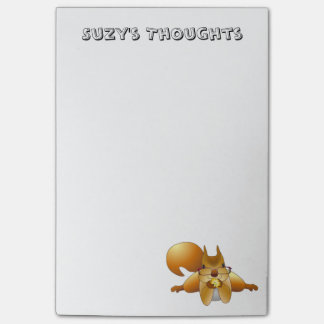 Cursief eekhoorntje Post it Note Pad
