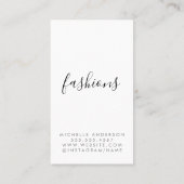 Cursief geavanceerd visitekaartje (Achterkant)