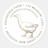 Cursief Goose Boerderij of Business Label (Voorkant)