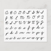 cursief handschrift briefkaart (Voorkant)