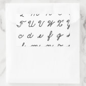 cursief handschrift rechthoekige sticker (Tas)