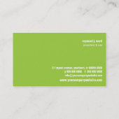 Cursief Limoen Monogram Visitekaartje (Achterkant)