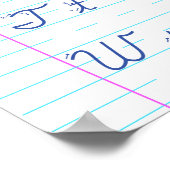 Cursief schrijvend Poster (Hoek)