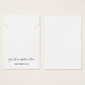 Cursief Script Ketting Verwervingskaart Visitekaartje (Voorkant /achterkant)