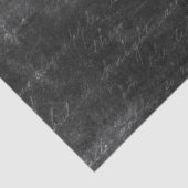 Cursief script op Distsed Black Decoupage Tissuepapier (Detail)