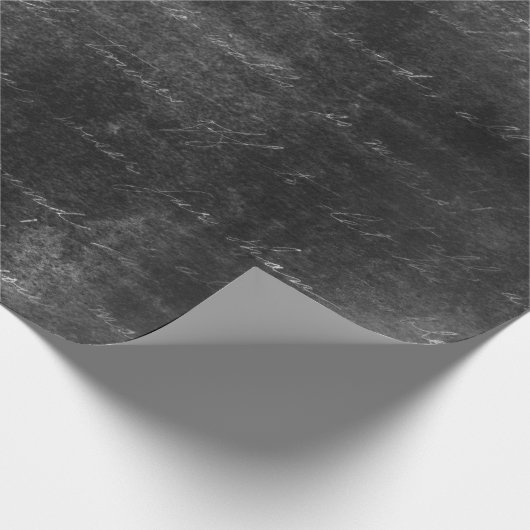 Cursief script op vervormd zwart cadeaupapier (Hoek)