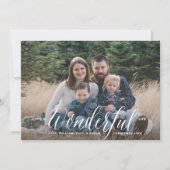 Cursief script Winter White — volledige foto Feestdagenkaart (Voorkant)