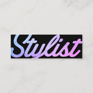 Cursief Stijllijst groot / roze Mini Visitekaartje