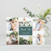 Cursief | Weddenschap Foto flat - Hartelijk dank Bedankkaart (Staand voorkant)