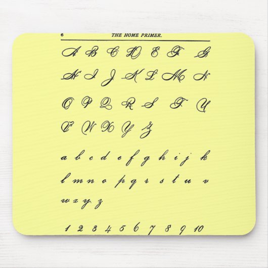 Cursieve letters muismat (Voorkant)