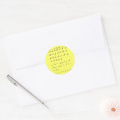 Cursieve letters ronde sticker (Envelop)