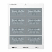 Cursieve naam | Monogrammed Return Address Etiket (Full Sheet)