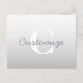 Cursieve naam of andere tekst met monogram | gradi informatiekaartje (Voorkant)