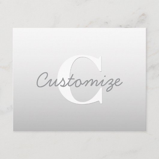 Cursieve naam of andere tekst met monogram | gradi informatiekaartje (Voorkant)