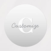 Cursieve naam of andere tekst met monogram | gradi labels (Design 1)