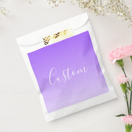 Cursieve scriptnaam en bewerkbare lichte Paarse om Bedankzakje (Gezegeld)