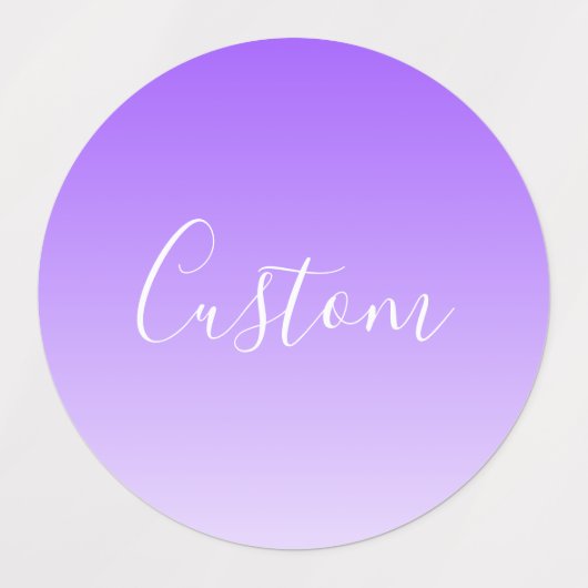 Cursieve scriptnaam en bewerkbare lichte Paarse om Labels (Design 2)