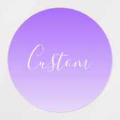 Cursieve scriptnaam en bewerkbare lichte Paarse om Labels (Design 1)