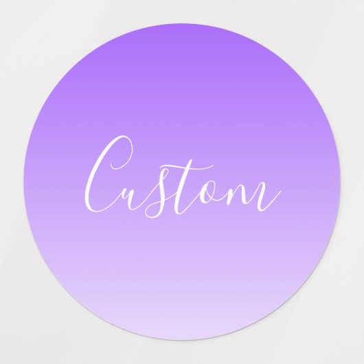 Cursieve scriptnaam en bewerkbare lichte Paarse om Labels (Design 1)