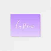 Cursieve scriptnaam en bewerkbare lichte Paarse om Post-it® Notes (Voorkant)