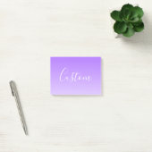 Cursieve scriptnaam en bewerkbare lichte Paarse om Post-it® Notes (Kantoor)
