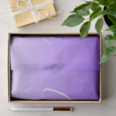 Cursieve scriptnaam en bewerkbare lichte Paarse om Tissuepapier (Geschenk)