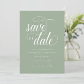 Cursieve scripttypografie save the date (Staand voorkant)