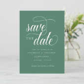 Cursieve scripttypografie save the date (Staand voorkant)