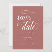 Cursieve scripttypografie save the date (Voorkant)
