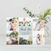 Cursif | Carte de remerciements plat photo mariage (Debout devant)