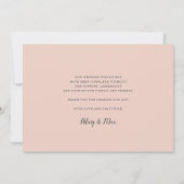 Cursif | Carte de remerciements plat photo mariage (Dos)