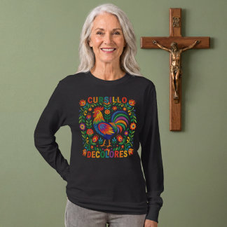 Cursillo DeColores Spaanse volkskunst haan T-shirt