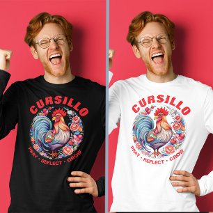 Cursillo Haan met Rozen Bid Reflecteer Groei T-shirt