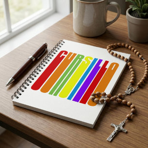 Cursillo Kleurrijke Verlengde Tekst Christelijk Ge Notitieboek