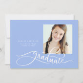 Cursive Handlettered Afstudeerder Aankondiging met (Voorkant)