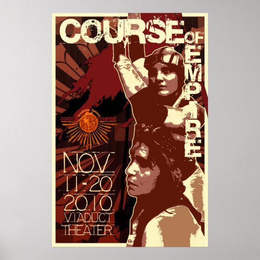 Cursus Empire Retro Poster. Dikken door Atalee Poster (Voorkant)
