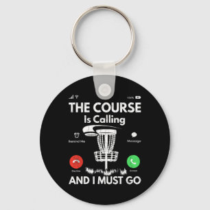 Cursus Is Bellen Grappige Discgolfspeler Golfsport Sleutelhanger