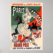 Cursus Parijs door Jules Chéret Poster (Voorkant)