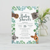 Curte Australian Criters Baby shower Invitation (Debout devant)