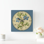 Curtis Botanique Bleu Horloge en 3 styles (Maison)