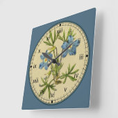 Curtis Botanique Bleu Horloge en 3 styles (Angle)