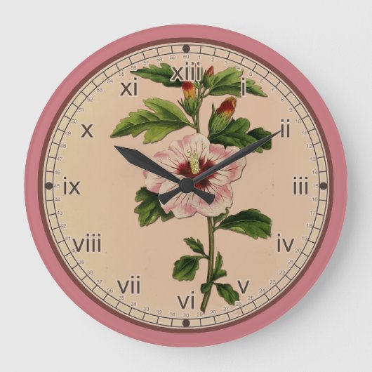 Curtis Botanique Wild Rose Horloge murale en 3 sty (Recto)