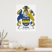 Curtis Family Crest Poster (Keuken)