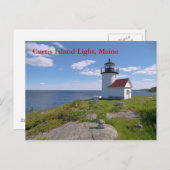 Curtis Island Light, carte postale du Maine (Devant / Derrière)