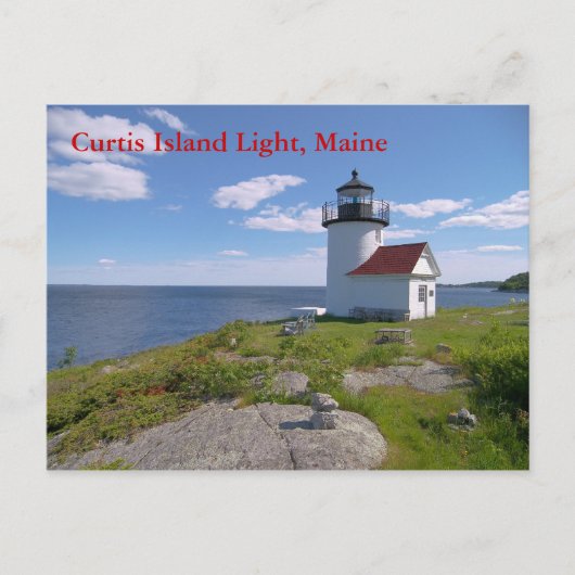Curtis Island Light, carte postale du Maine (Devant)