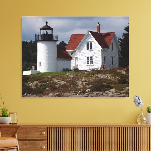 Curtis Island Lighthouse Canvas Afdruk (Insitu (Woonkamer))