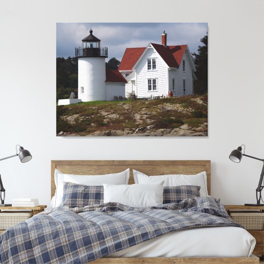 Curtis Island Lighthouse Canvas Afdruk (Insitu (Slaapkamer))
