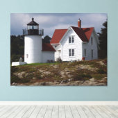 Curtis Island Lighthouse Canvas Afdruk (Insitu (Houten vloer))